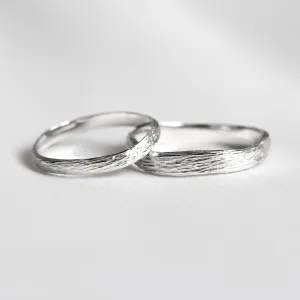 Platinum twig wedding rings MIOS