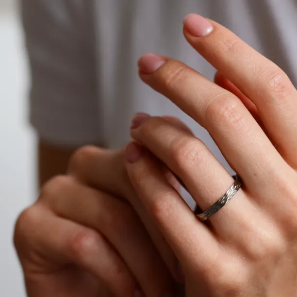 Original wedding bands with unusual surface MIA Image