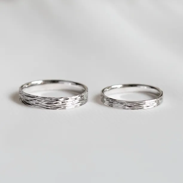 Original wedding bands with unusual surface MIA Image