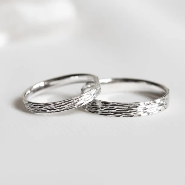 Original wedding bands with unusual surface MIA Image