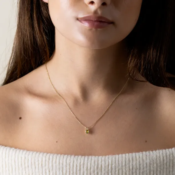 Gold peridot pendant LAOISE Image