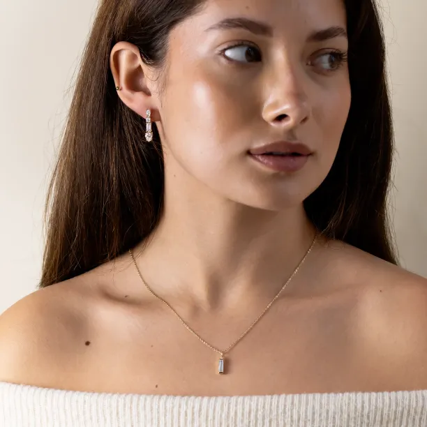 Dangle moissanite earrings MARINA Image