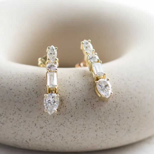 Dangle moissanite earrings MARINA Image
