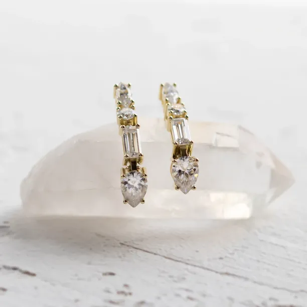 Dangle moissanite earrings MARINA Image