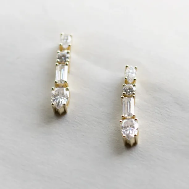 Dangle moissanite earrings MARINA Image