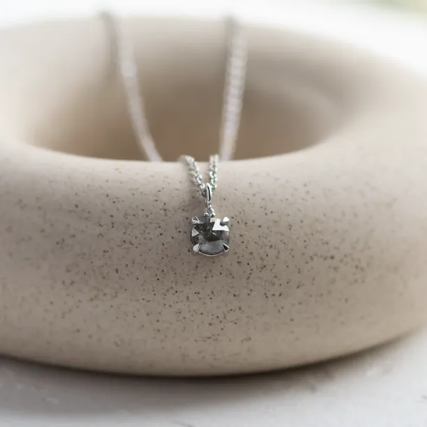 Salt and pepper and classic diamond pendant SPARK Image