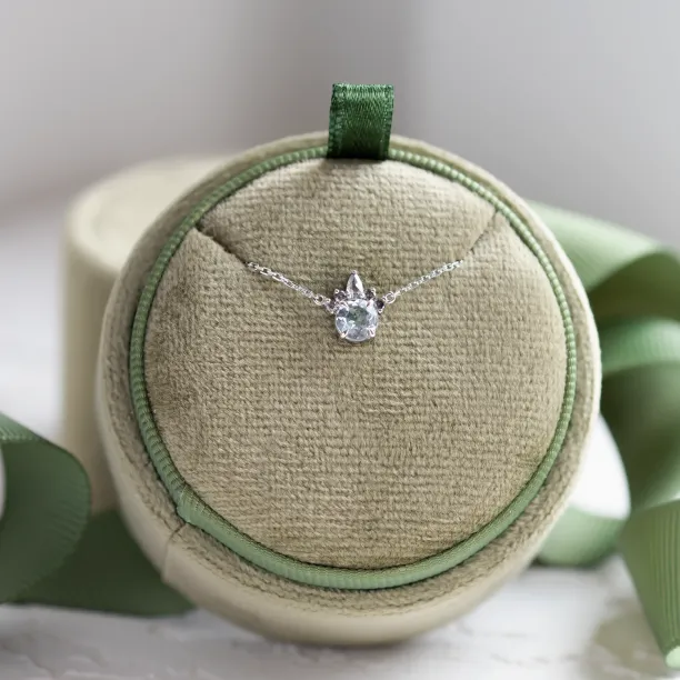 Gold aquamarine and salt &amp; pepper diamond necklace BELLAS Image