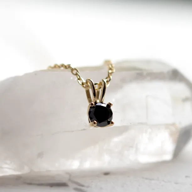 Gold black diamond pendant BLADE Image