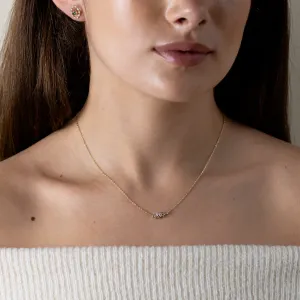 Lab-grown diamond cluster necklace KLAREEN