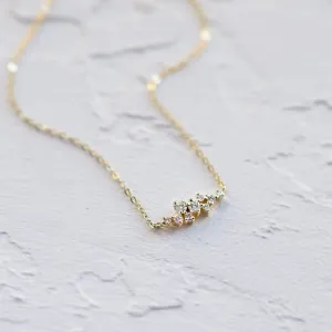 Lab-grown diamond cluster necklace KLAREEN