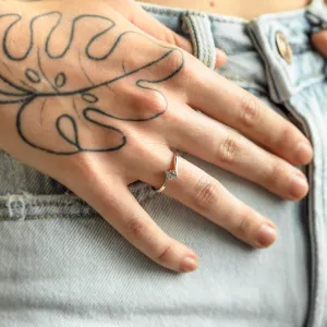 GRESE sophisticated gold diamond engagement ring Thumbnail