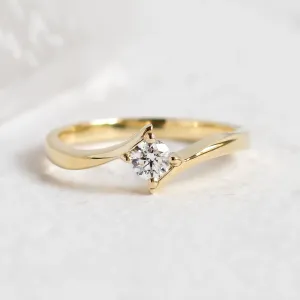 Gold engagement ring with lab-grown diamond GRESIA Thumbnail