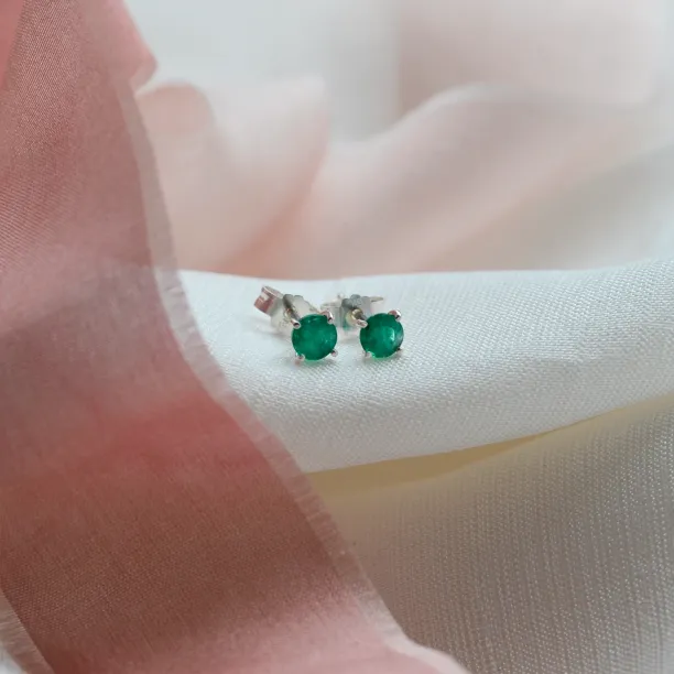 Gold earrings with emeralds FELI Image