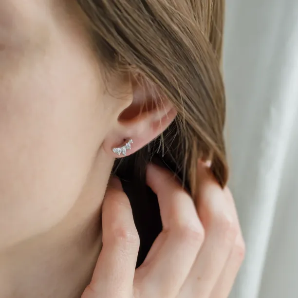 Crawler gold earrings with moissanites JESS Image