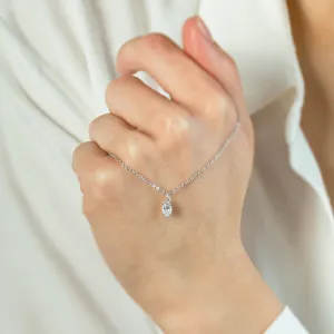 Gold pendant with oval lab created diamond VIV Thumbnail