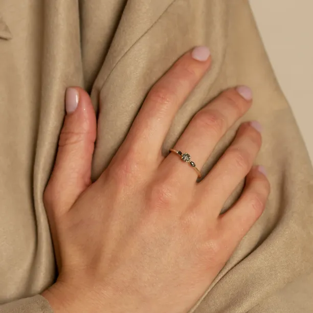 Salt and pepper diamond ring RINA Image