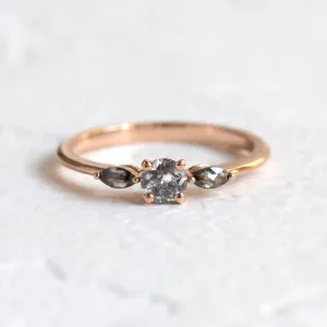Salt and pepper diamond ring RINA