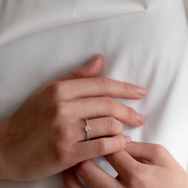 Gold engagement ring with diamonds KATVI Image