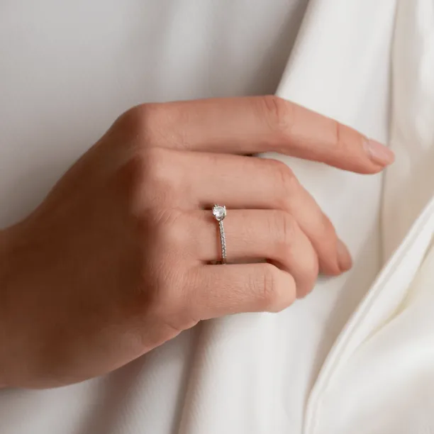 Gold engagement ring with diamonds KATVI Image