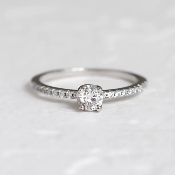 Gold engagement ring with diamonds KATVI Image