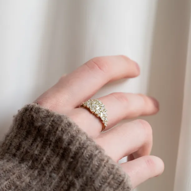 Luxury moissanite cluster ring VALENTINA Image