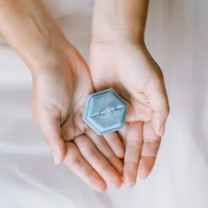 Gold ring with blue topaz OLLY