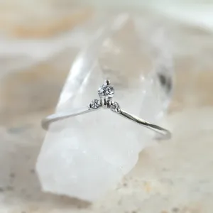 Fine gold ring with lab created diamonds JANA Thumbnail