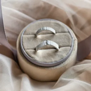 Original wedding rings with salt and pepper diamond CHARLES Thumbnail