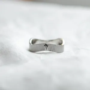 Original wedding rings with salt and pepper diamond CHARLES Thumbnail