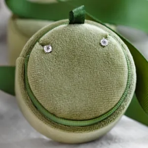 Classic earrings with diamonds ESTELLE Thumbnail