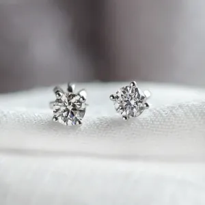 Classic earrings with lab-grown diamonds FENIX