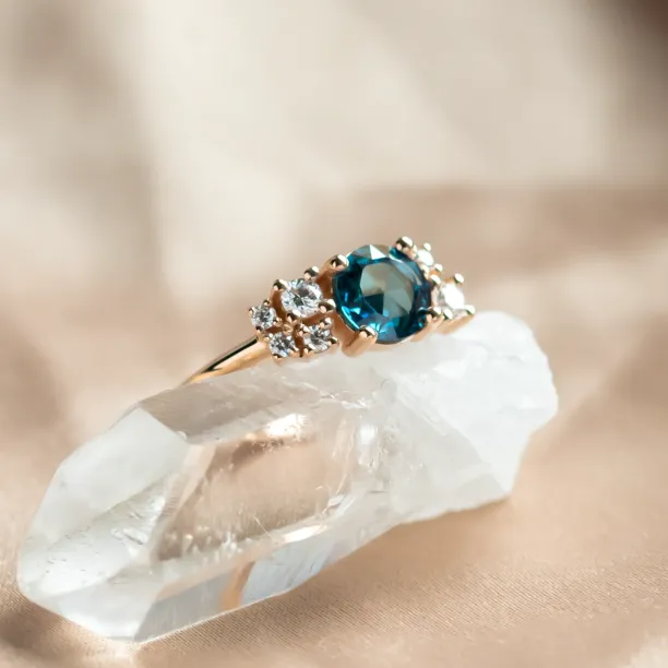 Lab crated diamond luxurious cluster ring CARINA Image