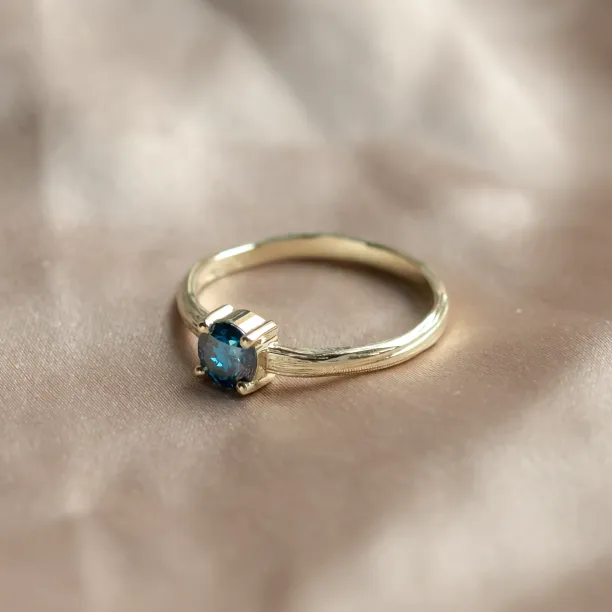 Nature inspired lab grown diamond engagement ring BLU Image