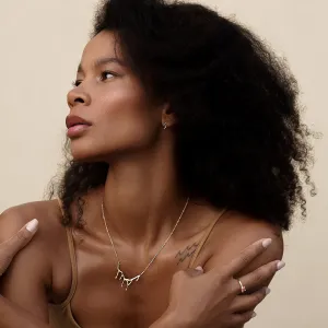 Minimalist gold earrings waves MIGNON Thumbnail