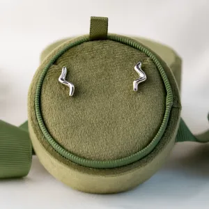 Minimalist gold earrings waves MIGNON Thumbnail