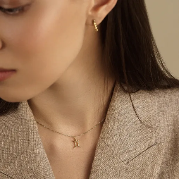 Minimalist gold diamond earrings CHANTAL Image