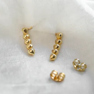 Minimalist gold diamond earrings CHANTAL Thumbnail