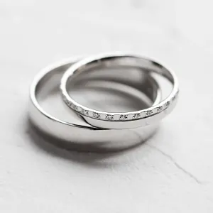 Minimalist diamond wedding rings TRADIZIONE Thumbnail