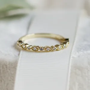 Unusual wedding rings with diamonds in vintage style LAZZI Thumbnail