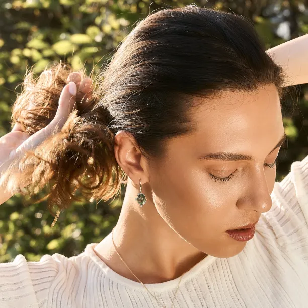 Salt and pepper diamond vintage earrings MARIBEL Image