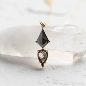 Extravagant salt and pepper diamond necklace SIGNATURE