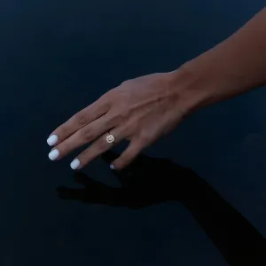 Art deco pink lab grown diamond engagement ring MOANA Thumbnail