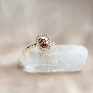 Art deco pink lab grown diamond engagement ring MOANA Thumbnail