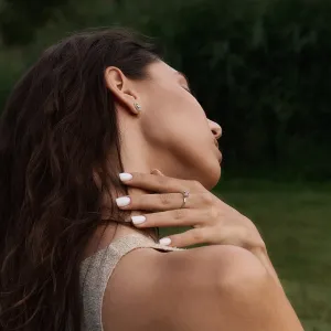 Pink lab grown diamond twig engagement ring ROWIK Thumbnail