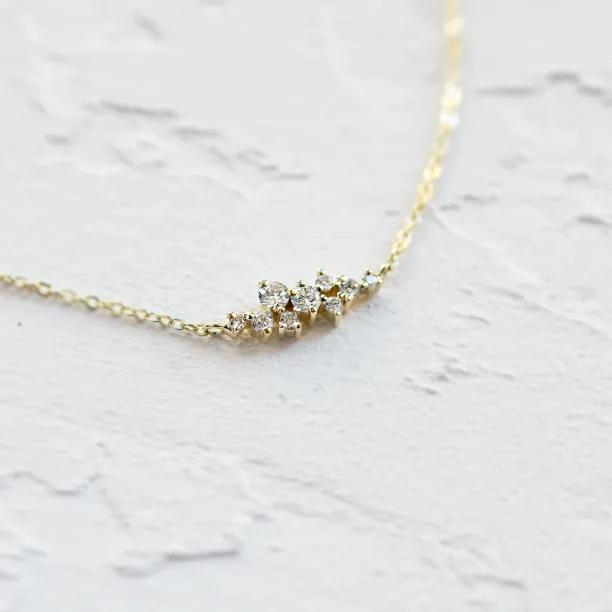 Natural diamond cluster necklace CLARCO Image