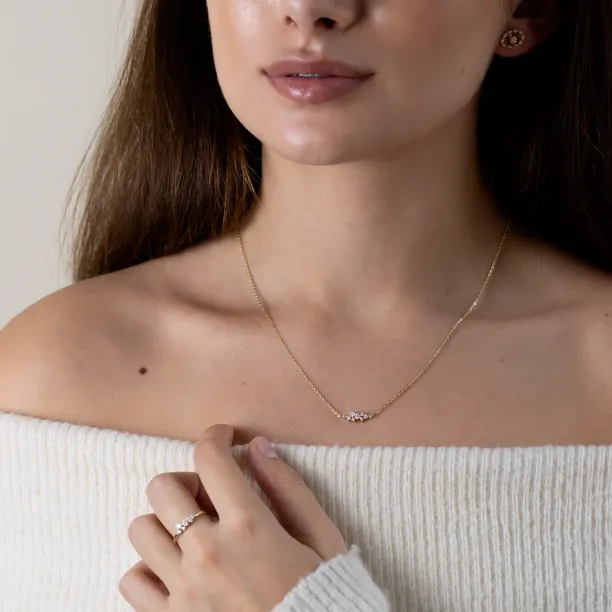 Natural diamond cluster necklace CLARCO Image