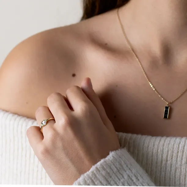 Lab grown diamond ring in vintage style LIRA Image