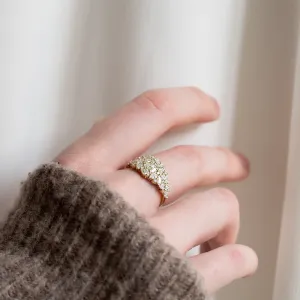 Lab grown diamond cluster ring CHANNELIE Thumbnail