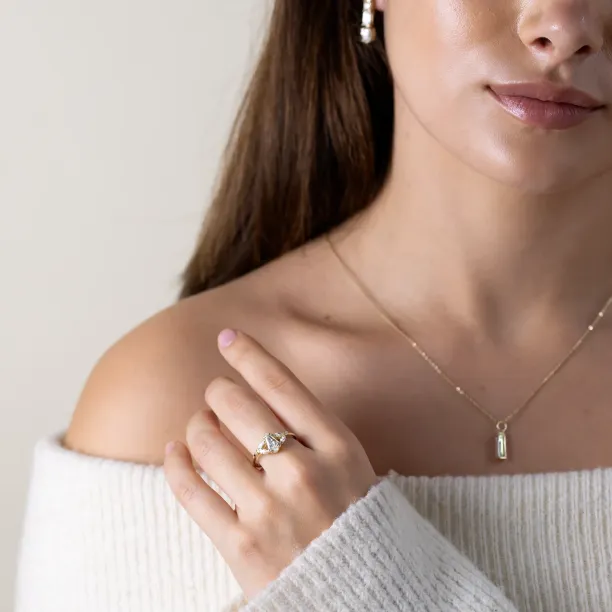 Vintage-style lab grown diamond ring NILIA Image