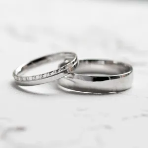 Minimalist diamond wedding rings TRADIZIONE Thumbnail